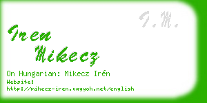 iren mikecz business card